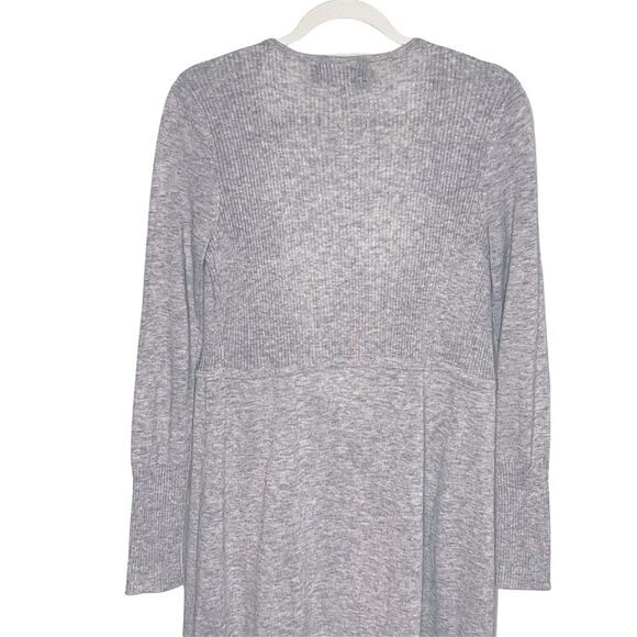 MINKPINK Sweater Duster Gray Front Tie Medium Long Sleeve - Picture 5 of 8